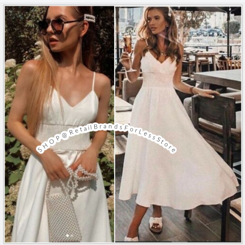 ZARA V NECK LINEN VOLUMINOUS FLOWY MAXI MIDI DRESS - Picture 5 of 14